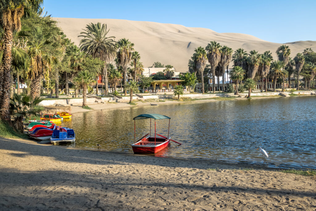 The Huacachina oasis in the Ica desert