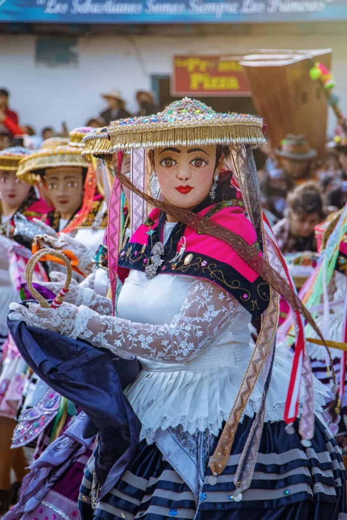 Qoyacha dancer at the Virgen del Carmen festival in Paucartambo, Cusco
