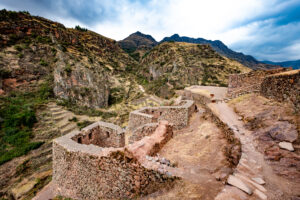 Mountanious Pisac lsndscape in Peru