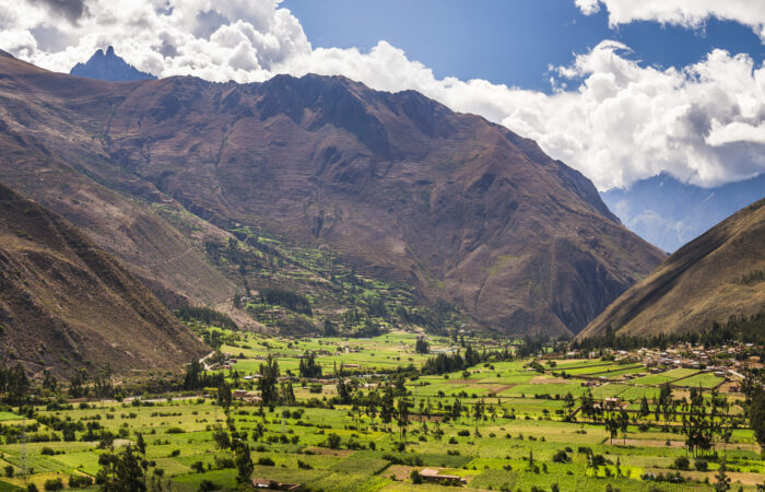 Urubamba Valley at Ollantaytambo, Sacred Valley of the Incas, near Cusco, Peru, South America